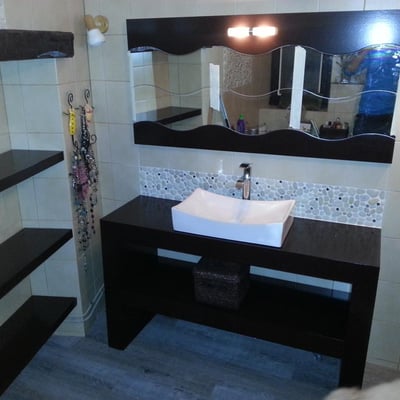 Création d'un ensemble de meubles de salle de bain