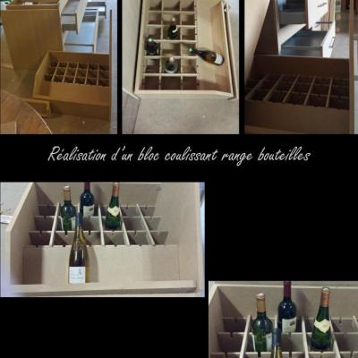 Réalisation d'un caisson range bouteilles coulissant